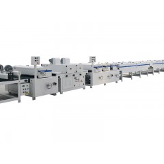 online SPC floor board laminating and UV coating line